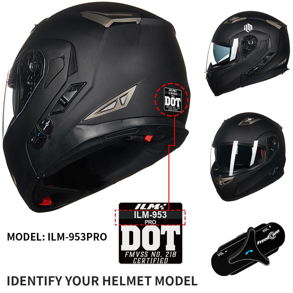 ILM Bluetooth Integrated Modular Flip up Full Face Motorcycle Helmet Model 953PRO - ILM