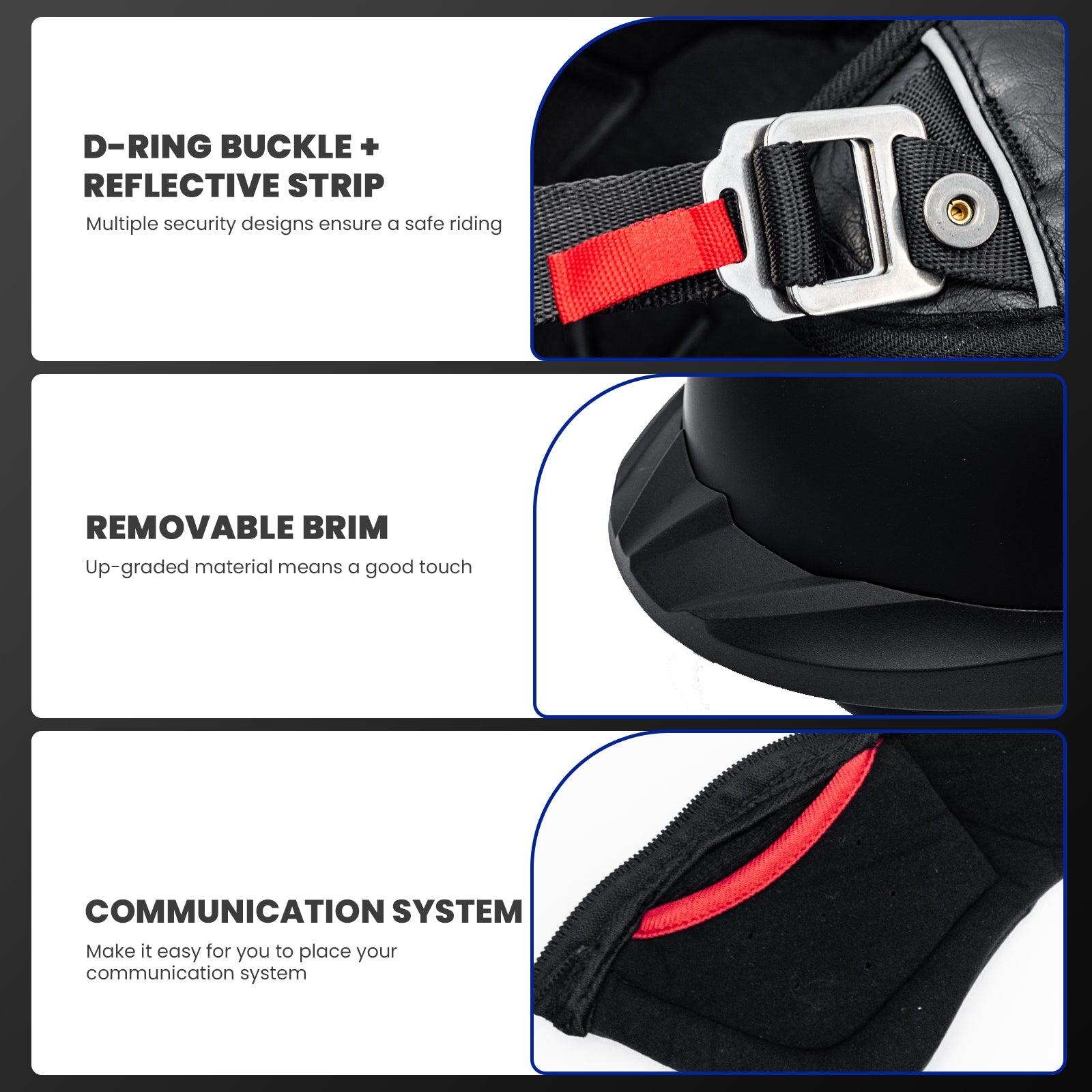 ILM Open Face Motorcycle Half Helmet Model P118 - ILM