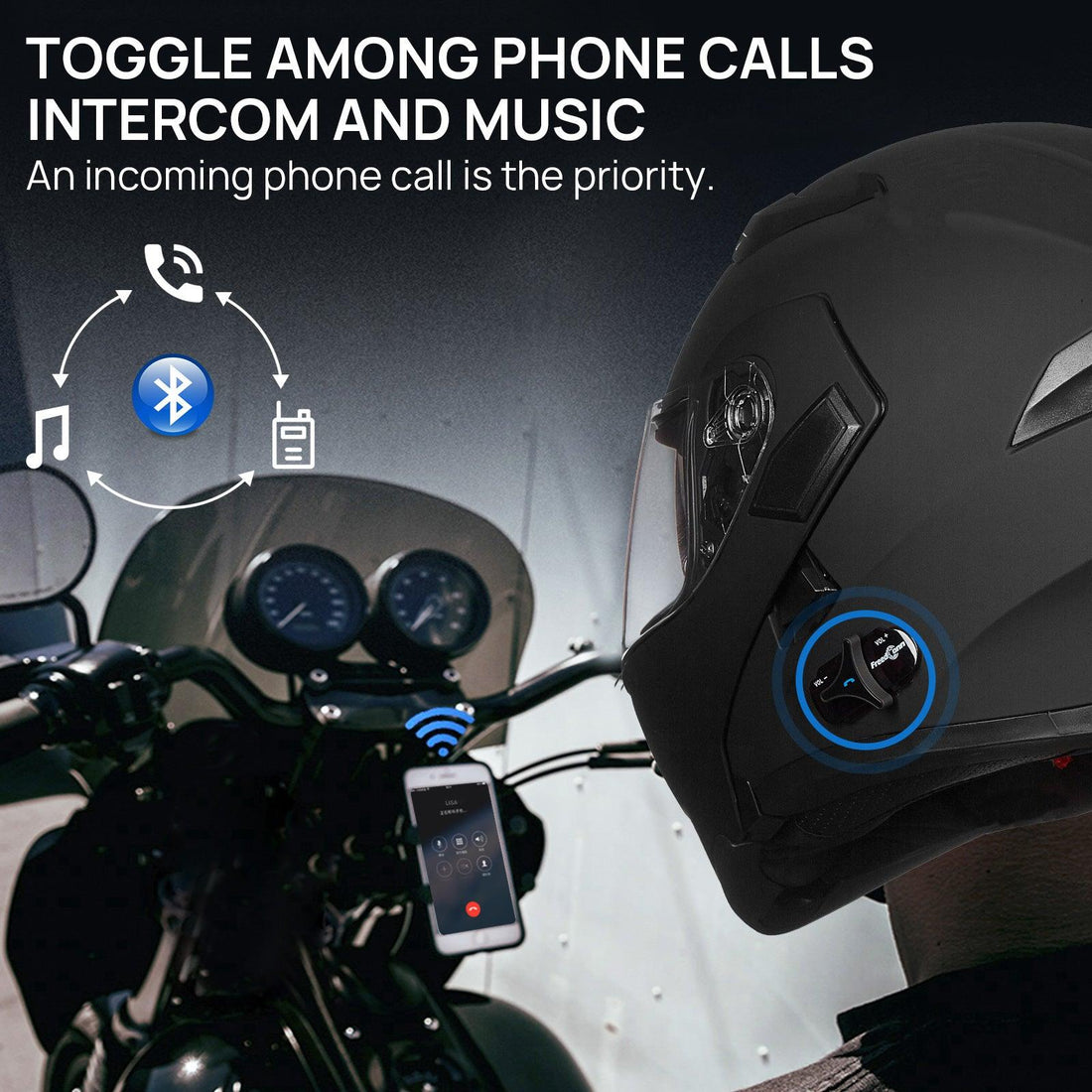 Bluetooth Motorcycle Helmet Headset