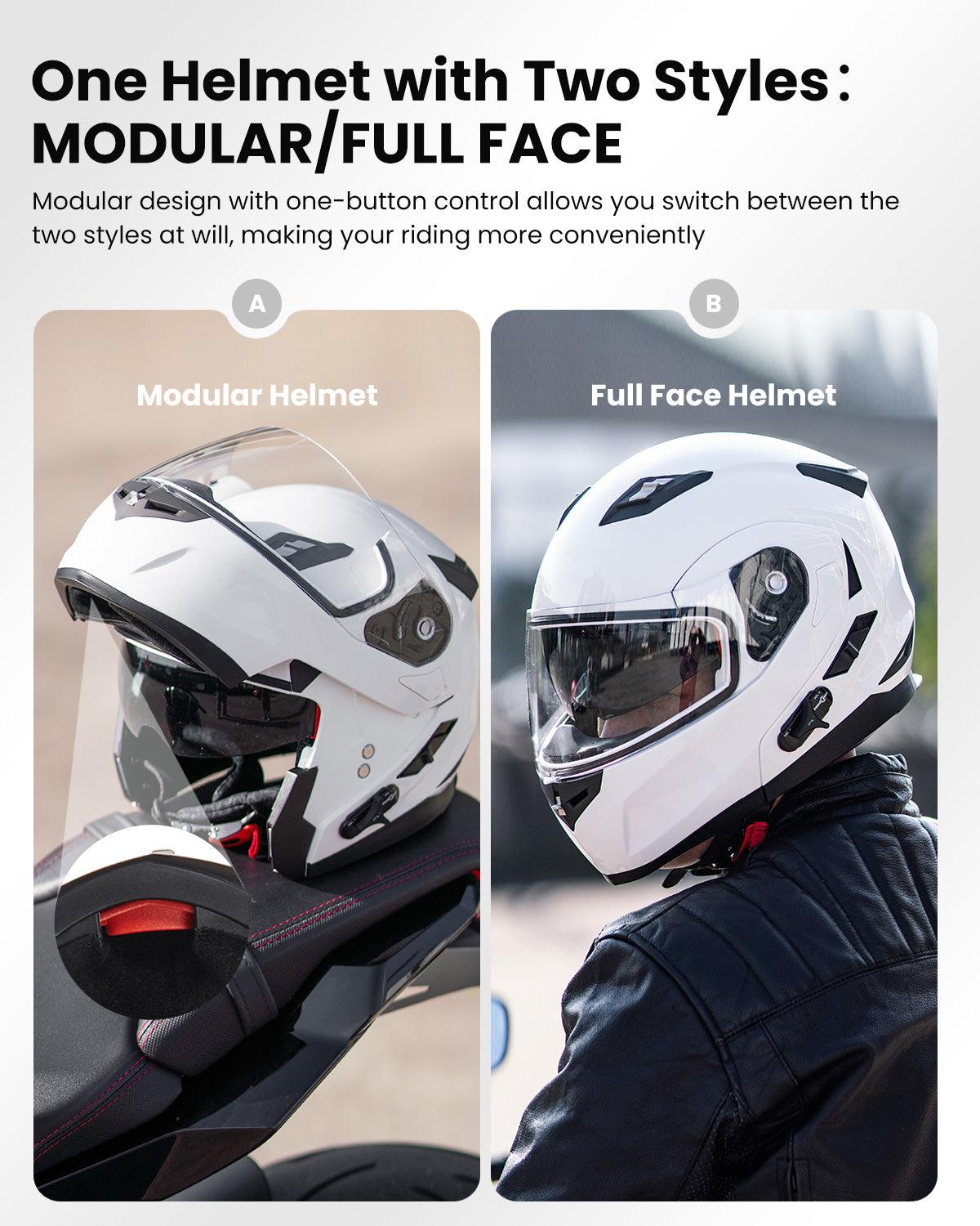 ILM Bluetooth Integrated Modular Flip up Full Face Motorcycle Helmet Model 953 - ILM