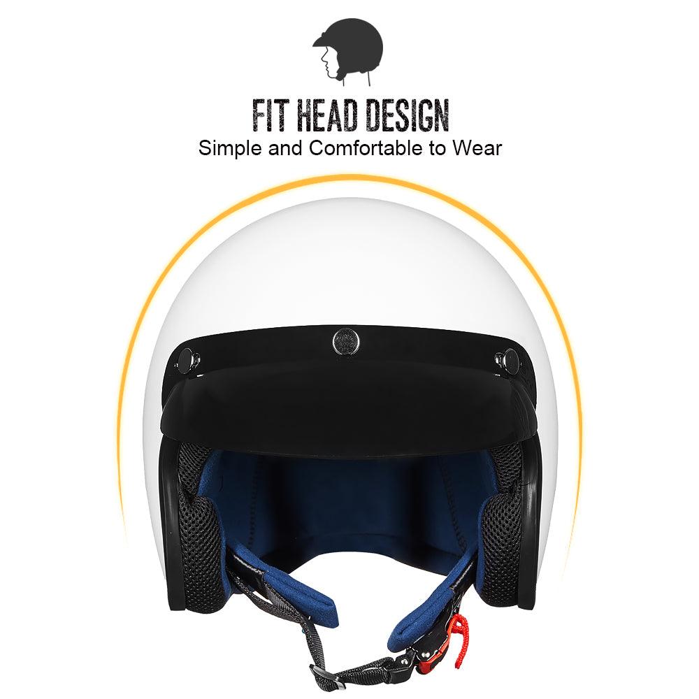 ILM 3/4 Open Face Motorcycle Helmet Model 207 - ILM