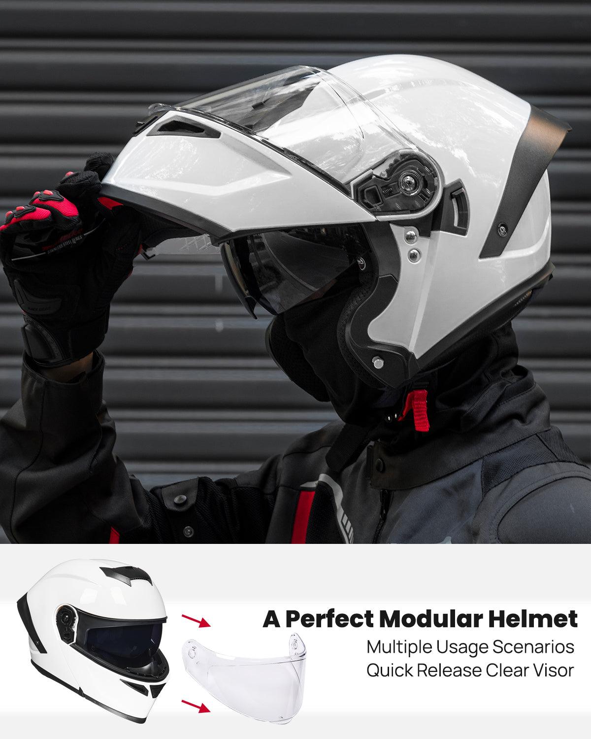 ILM Motorcycle Helmets Modular Full Face Moped Helmet Model WS202 - ILM