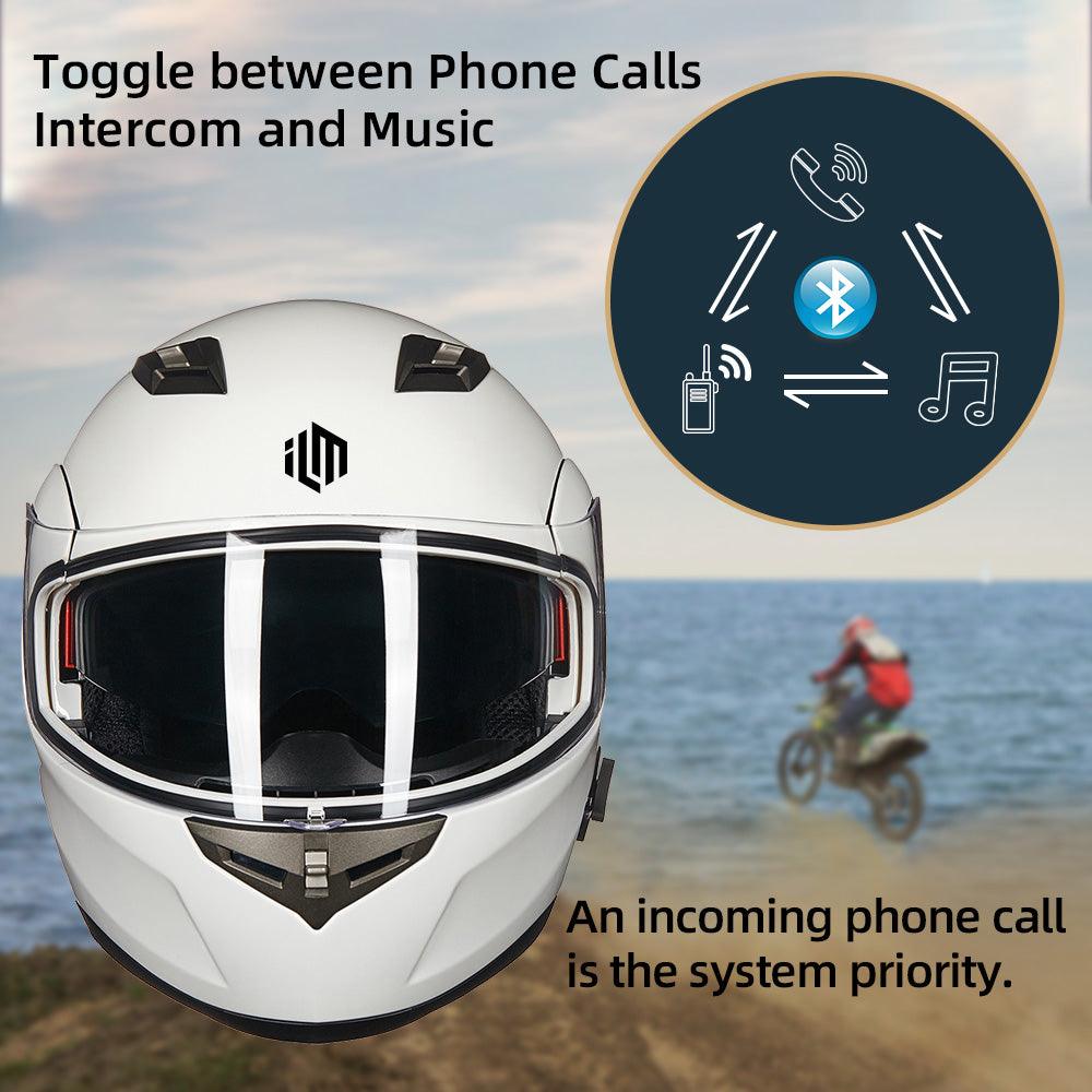 ILM Bluetooth Integrated Modular Flip up Full Face Motorcycle Helmet Model 953PRO - ILM