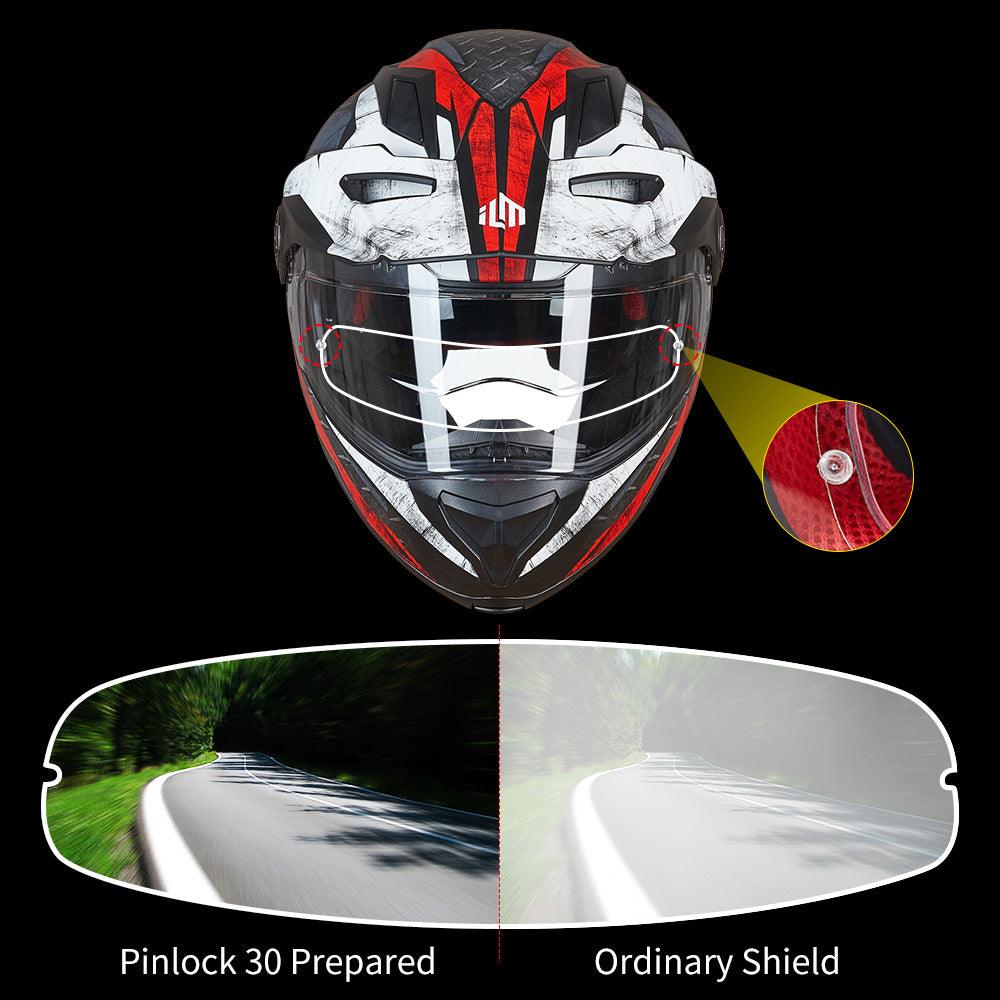 ILM Motorcycle Full Face Modular Helmet Model 909F - ILM