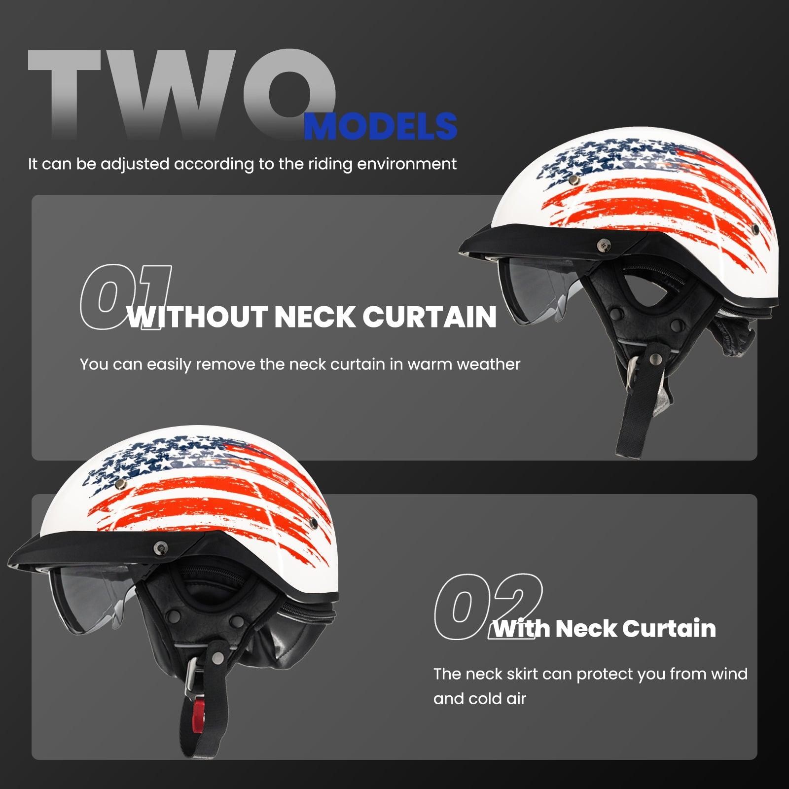 ILM Open Face Motorcycle Half Helmet Model P118 - ILM