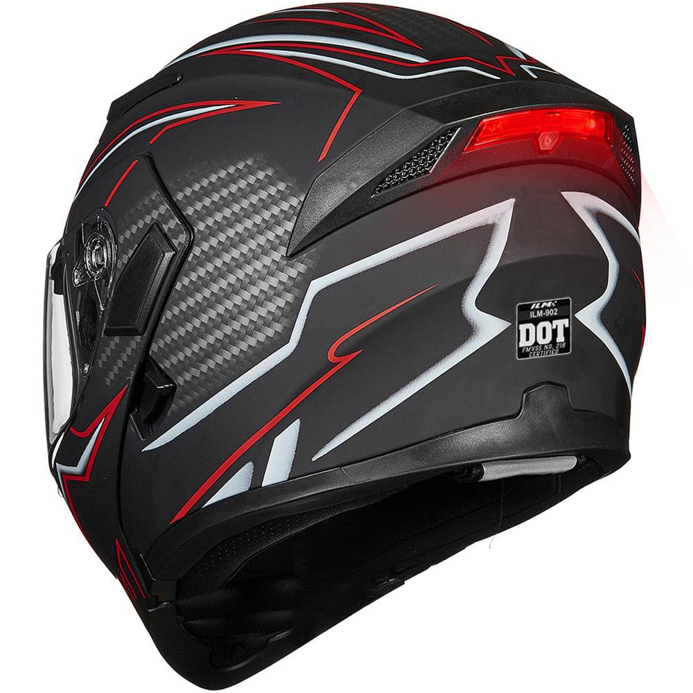 ILM Motorcycle Modular Full Face Helmet Model 902LED - ILM