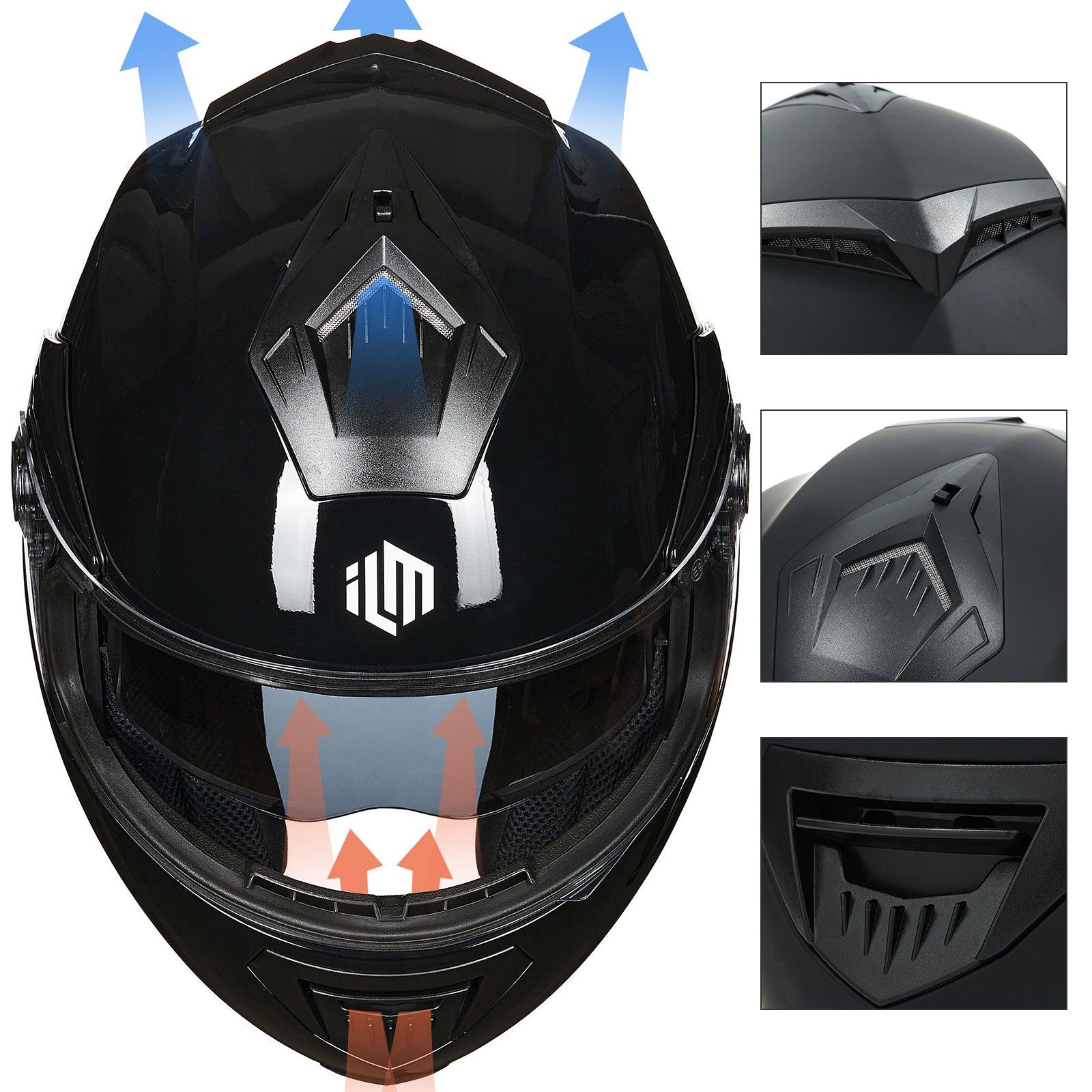 ILM Modular Full Face Motorcycle Helmet Model DP998 - ILM