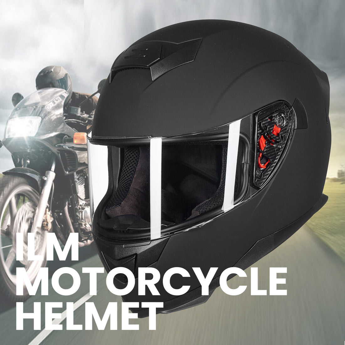 ILM Full Face Motorcycle Helmet Model 317