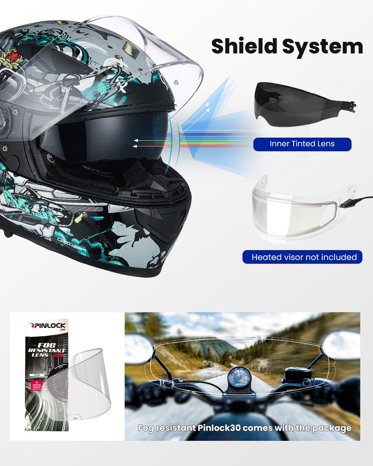 ILM Full Face MIPS Motorcycle Helmet Model 129M - ILM