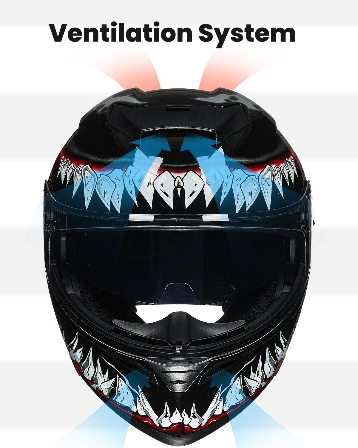 ILM Motorcycle Helmets Modular Full Face Moped Helmet Model WS202 - ILM