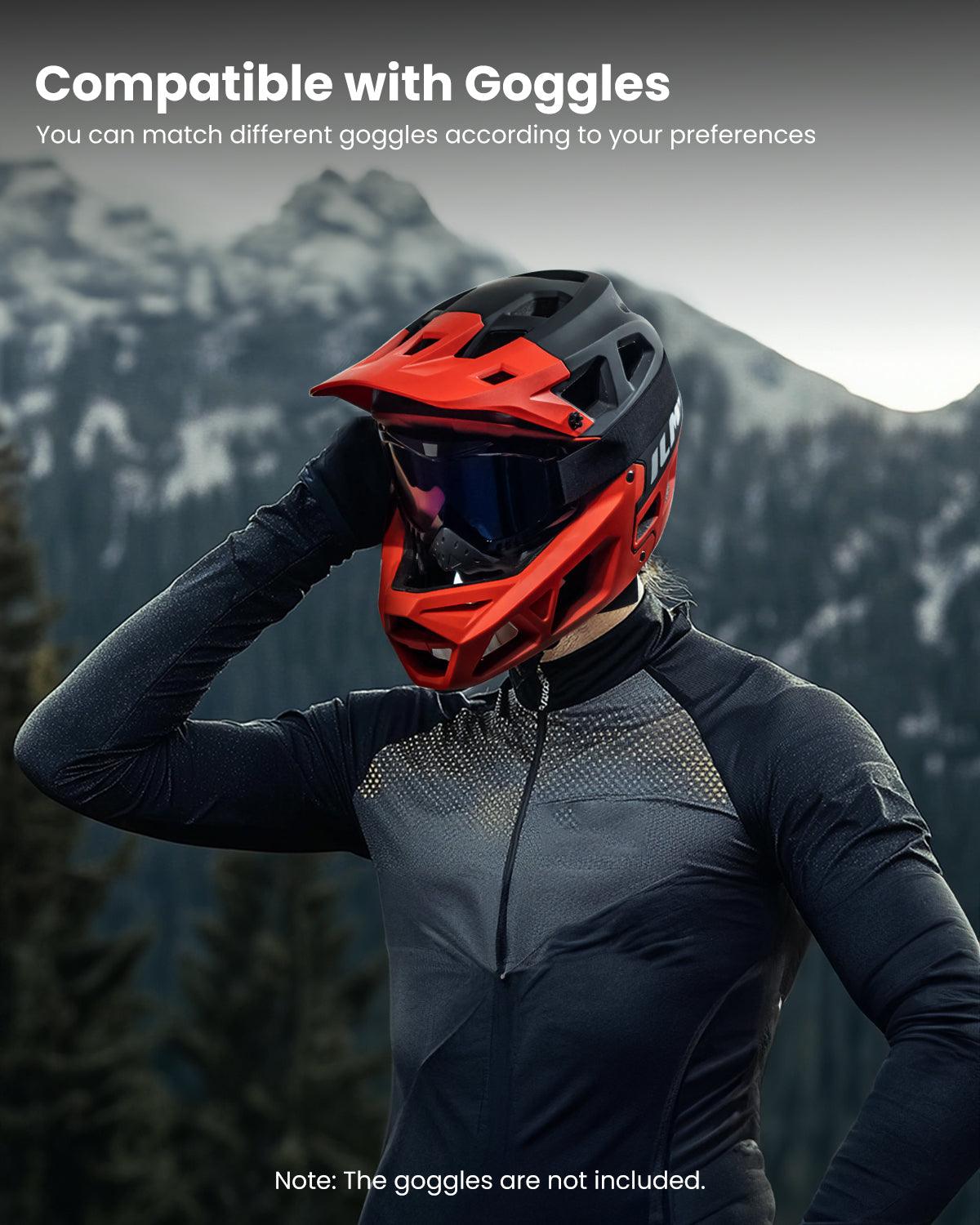 ILM Adult Mountain Bike Helmet Full Face Lightweight BMX MTB Helmet ASTM CPSC CE Certified Cycling Helmet Model ZL-B068 - ILM