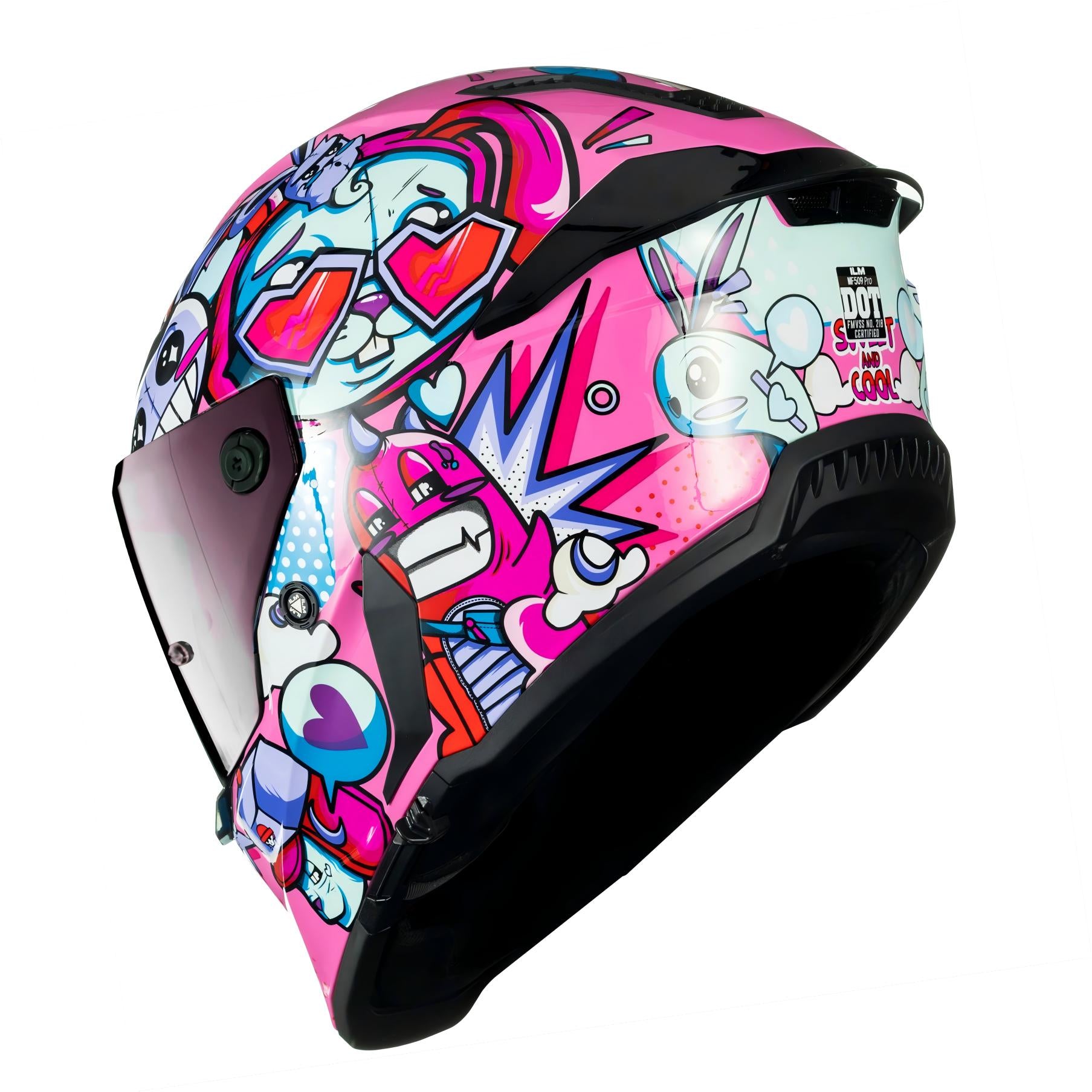 ILM Motorcycle Full Face Helmets DOT ECE Powersports Dual Visor Street Racing with Pinlock Cascos para Motos Model MF509 Pro
