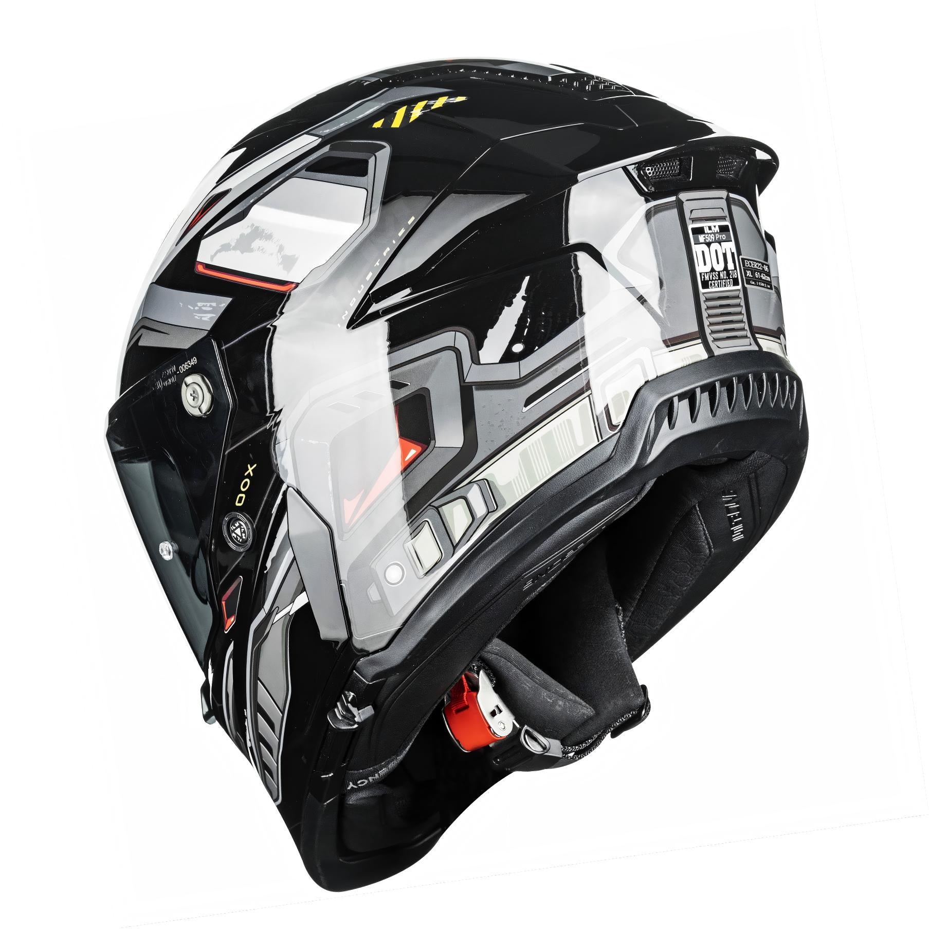 ILM Motorcycle Full Face Helmets DOT ECE Powersports Dual Visor Street Racing with Pinlock Cascos para Motos Model MF509 Pro