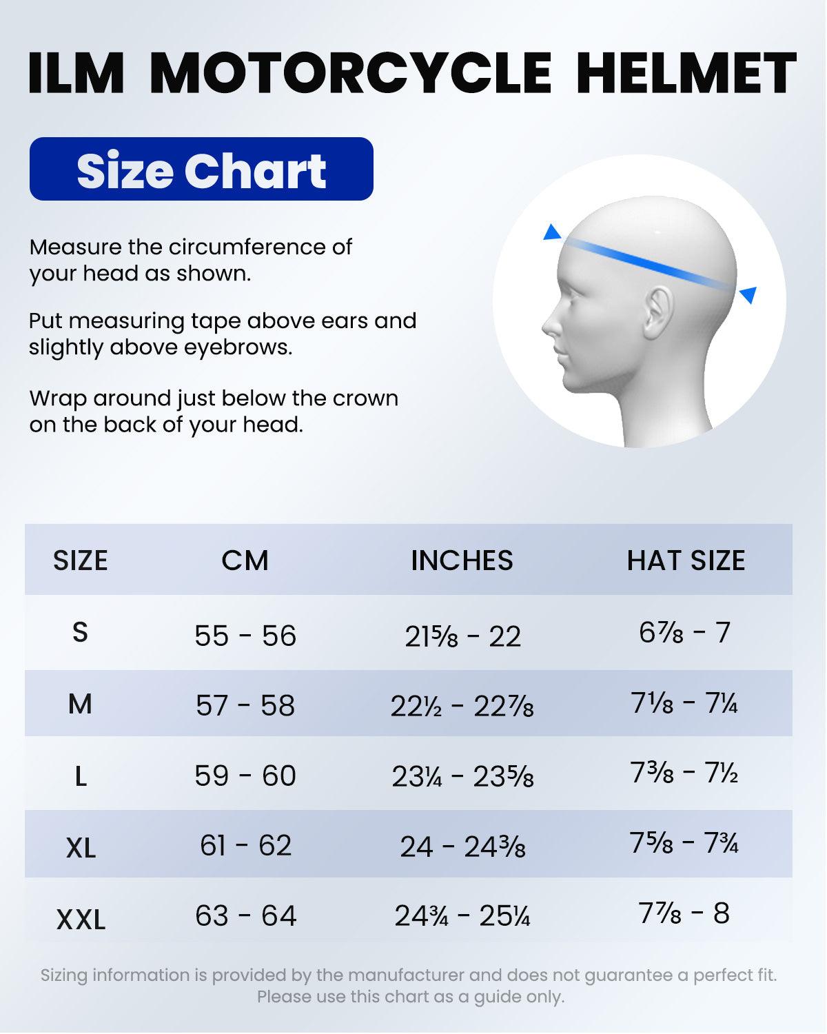 ILM Motorcycle Full Face Helmets Street Racing Helmet Model MF568 - ILM