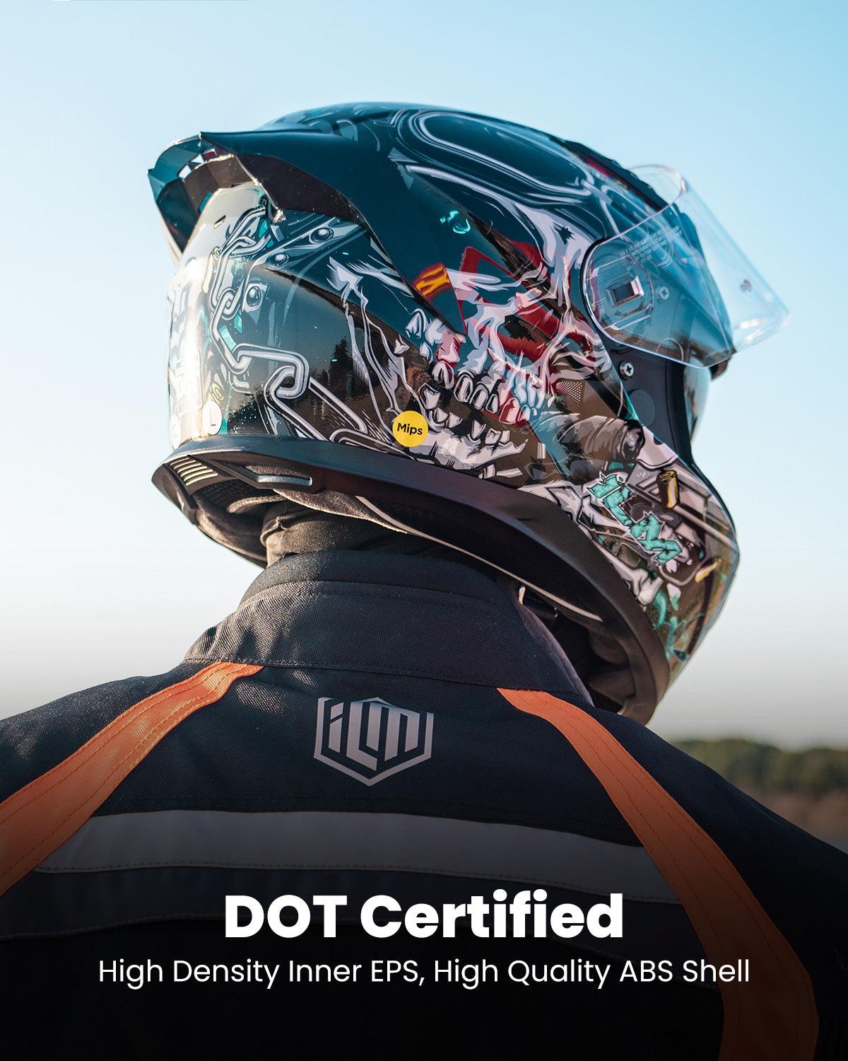 ILM Full Face MIPS Motorcycle Helmet Model 129M - ILM