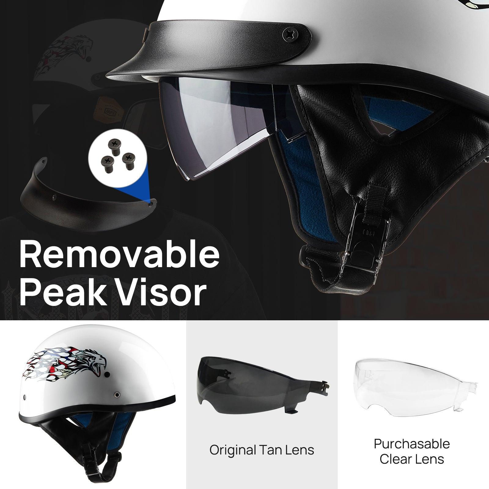 ILM Half Helmet Open Face Motorcycle Helmet Model 210V - ILM