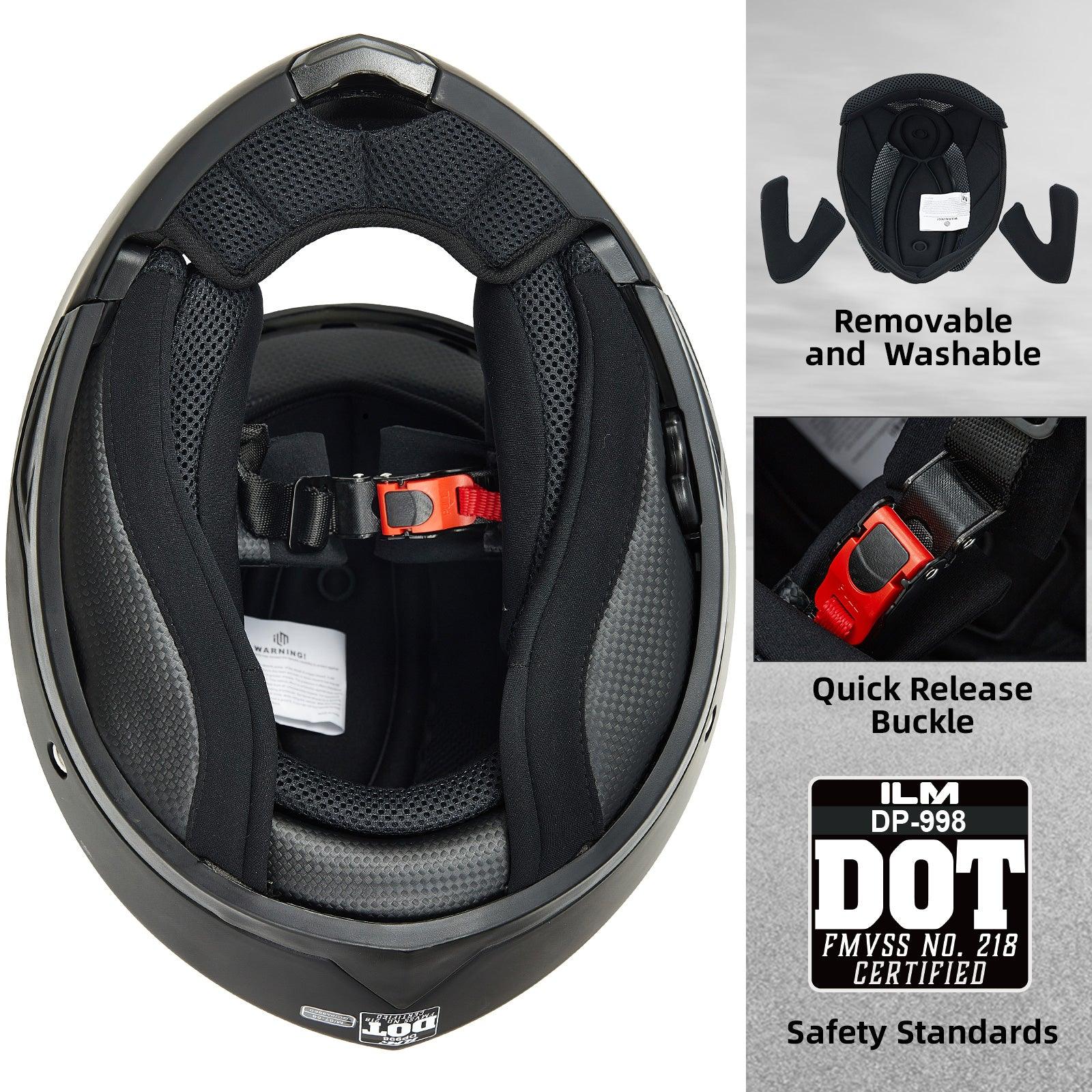 ILM Modular Full Face Motorcycle Helmet Model DP998 - ILM