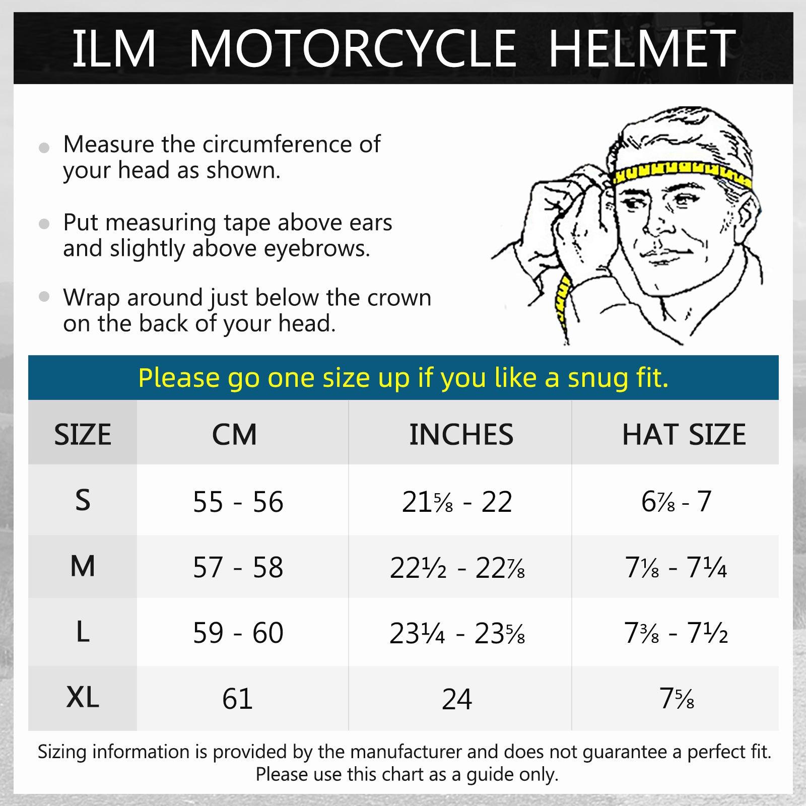 ILM Modular Full Face Motorcycle Helmet Model DP998 - ILM