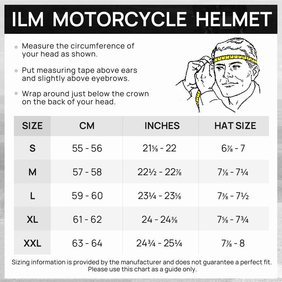 ILM Motorcycle Helmets Modular Full Face Moped Helmet Model WS202