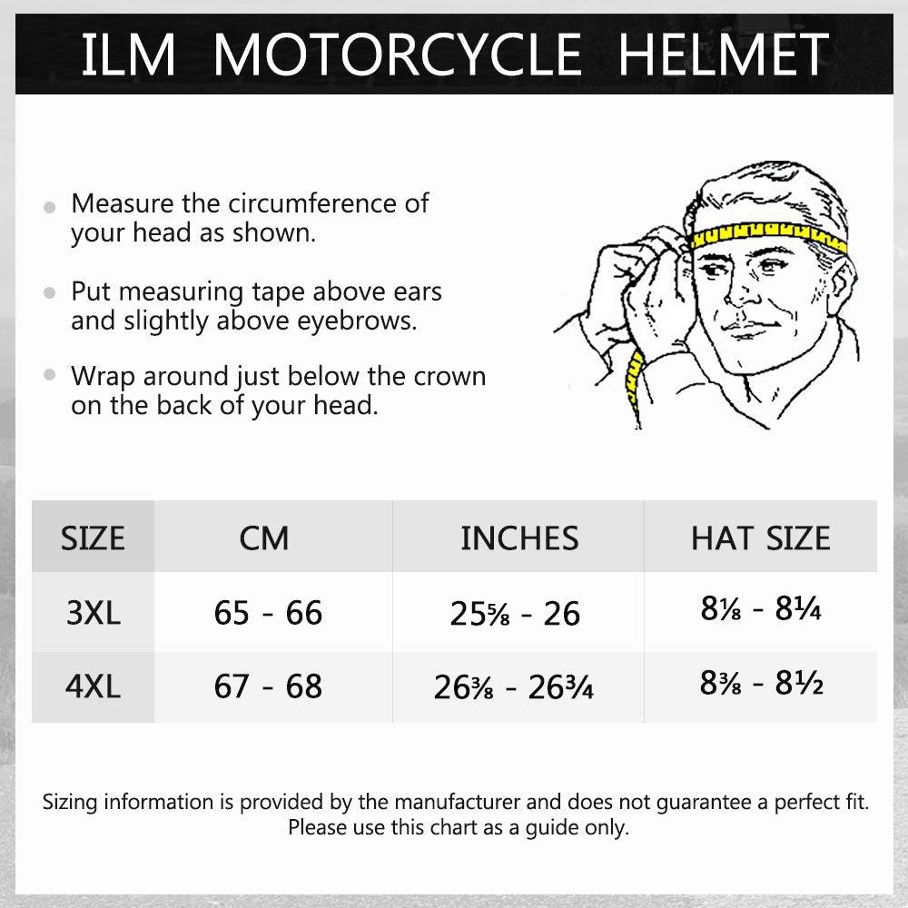 ILM Motorcycle Snowmobile Full Face Helmet Model 129