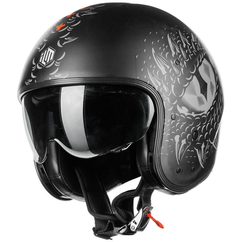 ILM Fiberglass Open Face Motorcycle 3/4 Helmet Lightweight Vintage Helmet Model MO310P - ILM