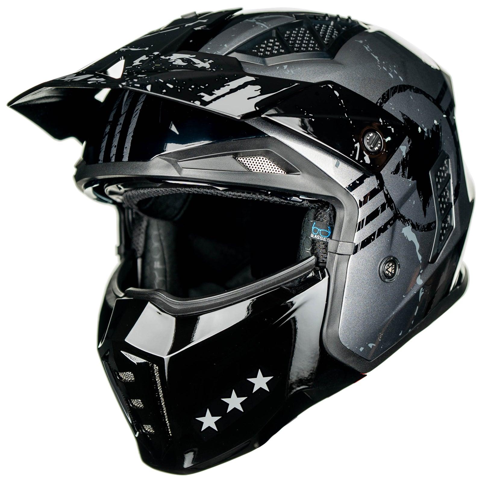 ILM Open Face Motorcycle 3/4 Half Helmet Model Z302 - ILM