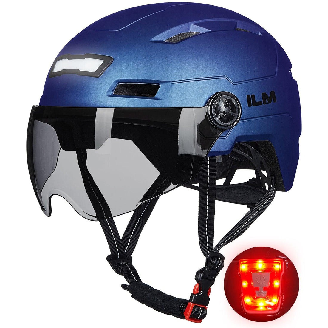 ILM E3-10L BIKE HELMET with USB Rechargeable LED Front and Back Light