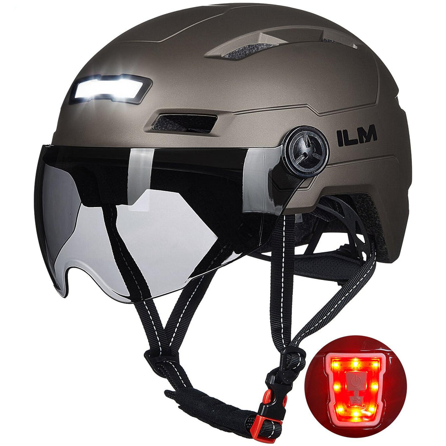 ILM E3-10L BIKE HELMET with USB Rechargeable LED Front and Back Light