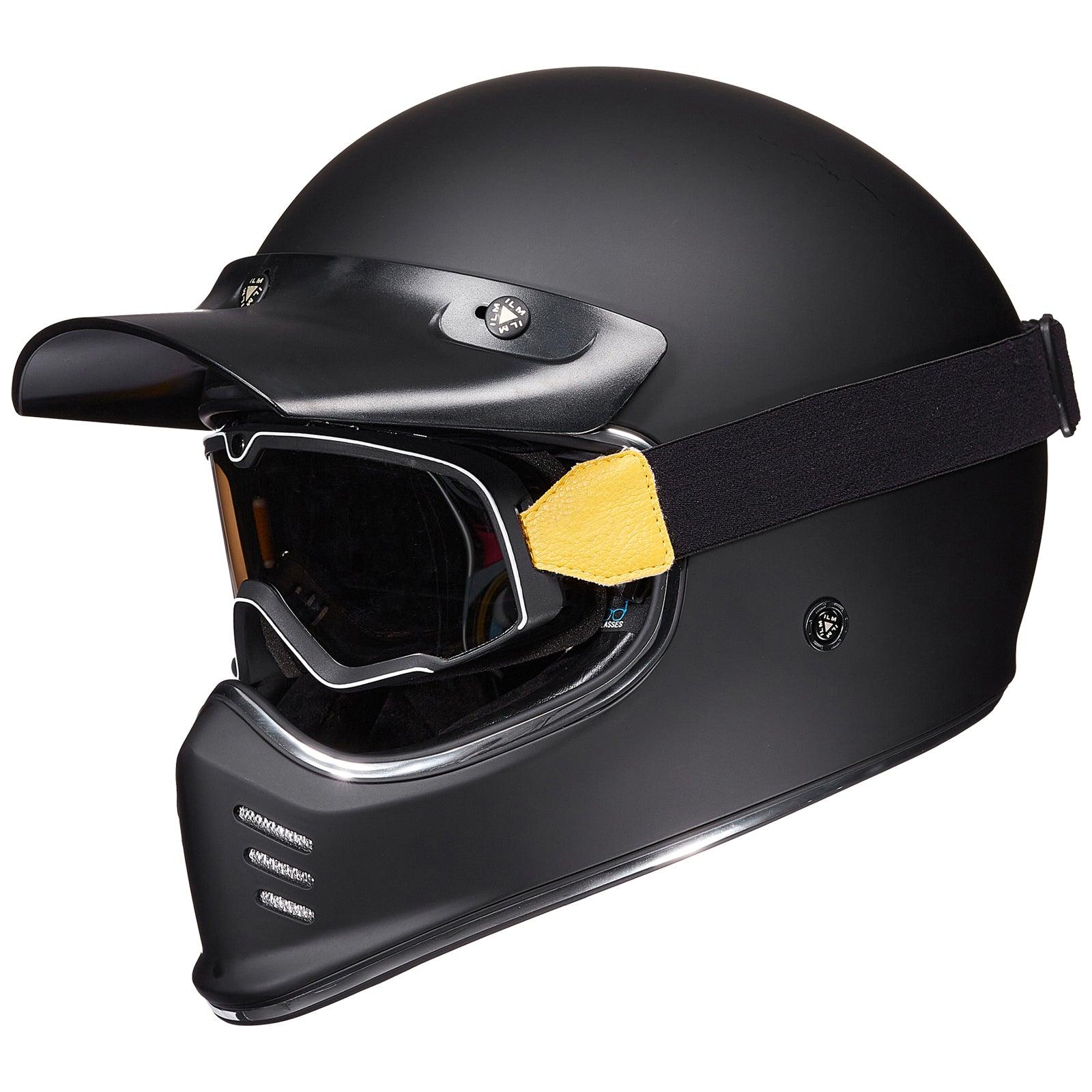 ILM Vintage Full Face Motorcycle Helmets Model Z502 - ILM