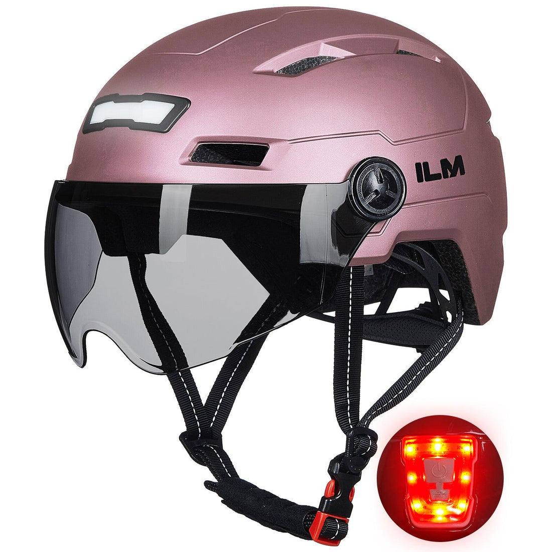 ILM E3-10L BIKE HELMET with USB Rechargeable LED Front and Back Light