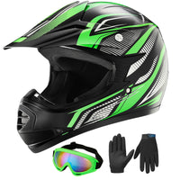 ILM Youth Kids ATV Motocross Helmet Goggles Sports Gloves Dirt Bike Motorcycle B07