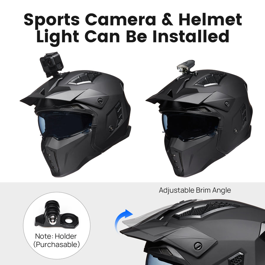 ILM Open Face Motorcycle 3/4 Half Helmet Model Z302