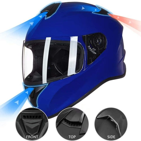 ILM Full Face Motorcycle Street Bike Helmet Model ST-06