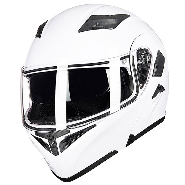 ILM Motorcycle Dual Visor Flip up Modular Full Face Helmet Model 902