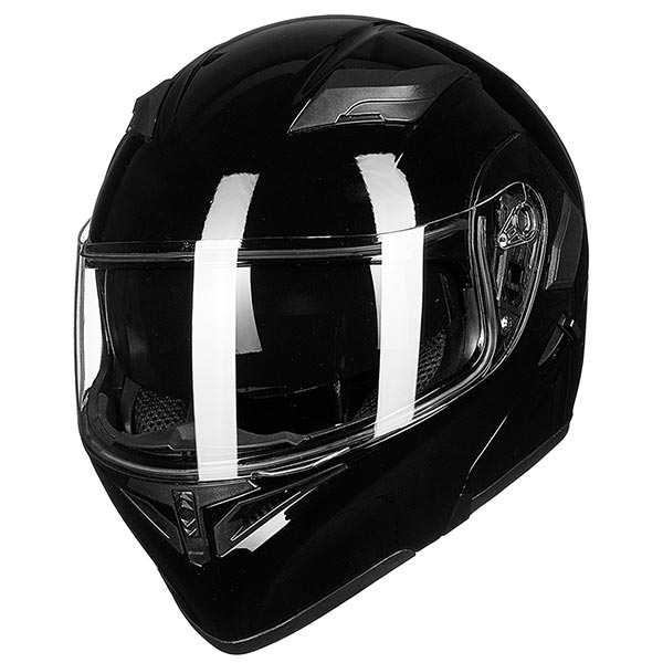 ILM Motorcycle Dual Visor Flip up Modular Full Face Helmet Model 902LED