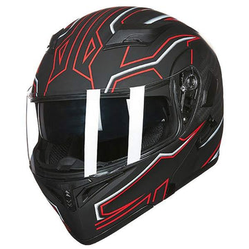 ILM Motorcycle Dual Visor Flip up Modular Full Face Helmet Model 902