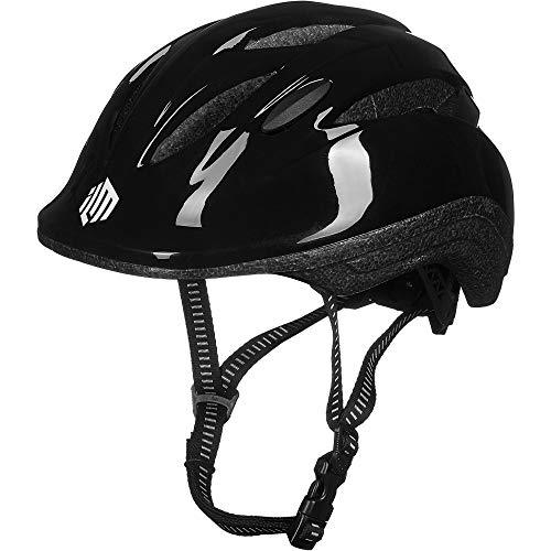 Black youth top bike helmet