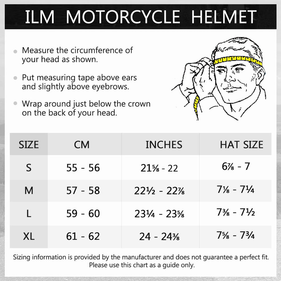 ILM Open Face Motorcycle 3/4 Half Helmet Model 726X