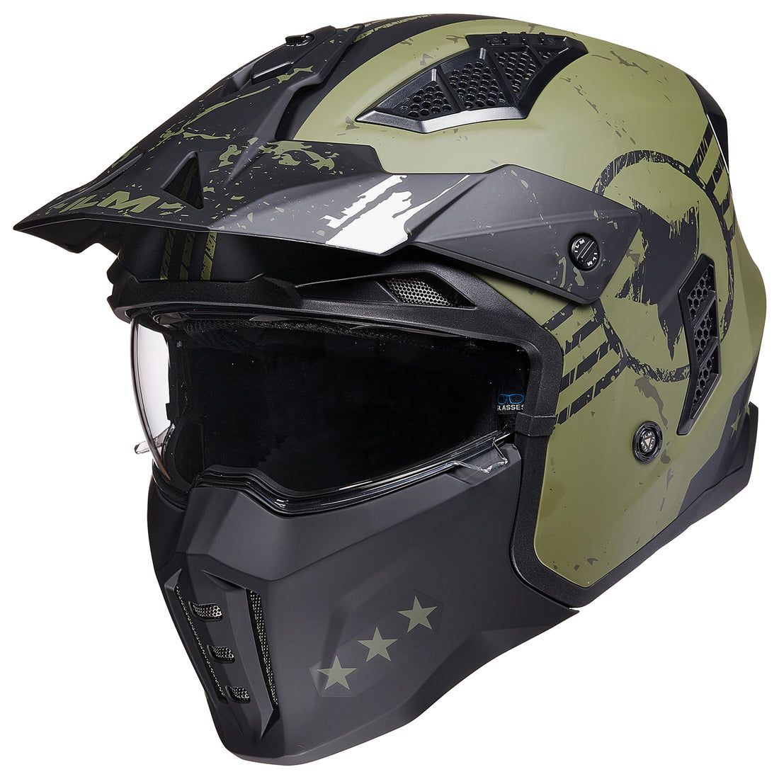 ILM Open Face Motorcycle 3/4 Half Helmet Model Z302