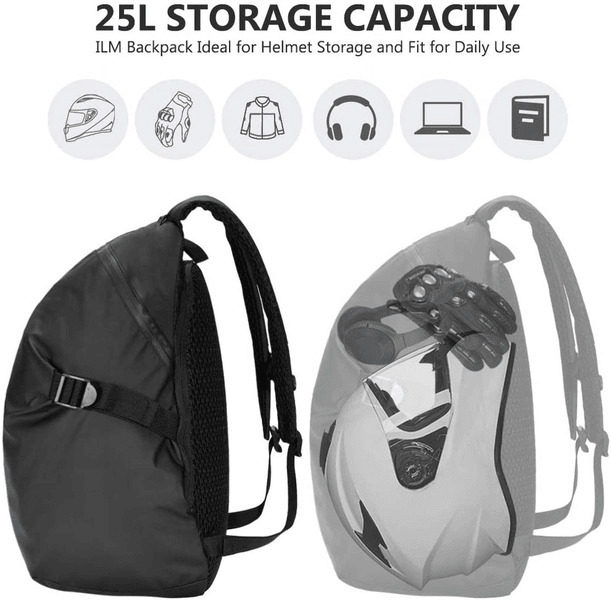 ILM Motorcycle Helmet Backpack Model MB01 - ILM