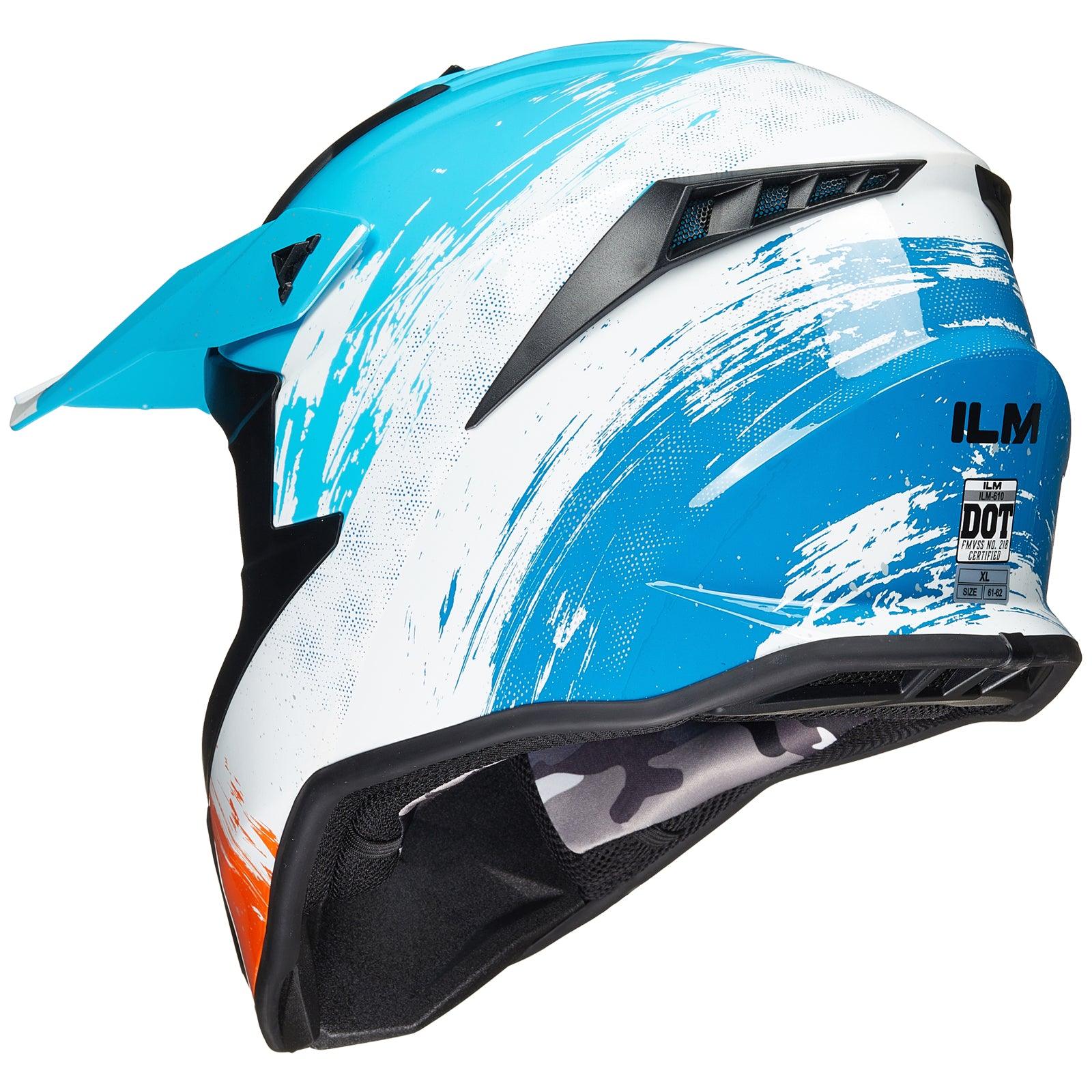 ILM Dirt Bike Fiberglass Motocross Helmet Model 610 - ILM