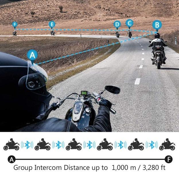 ILM Motorcycle 6 Rider Bluetooth Communication System with HD Camera - ILM