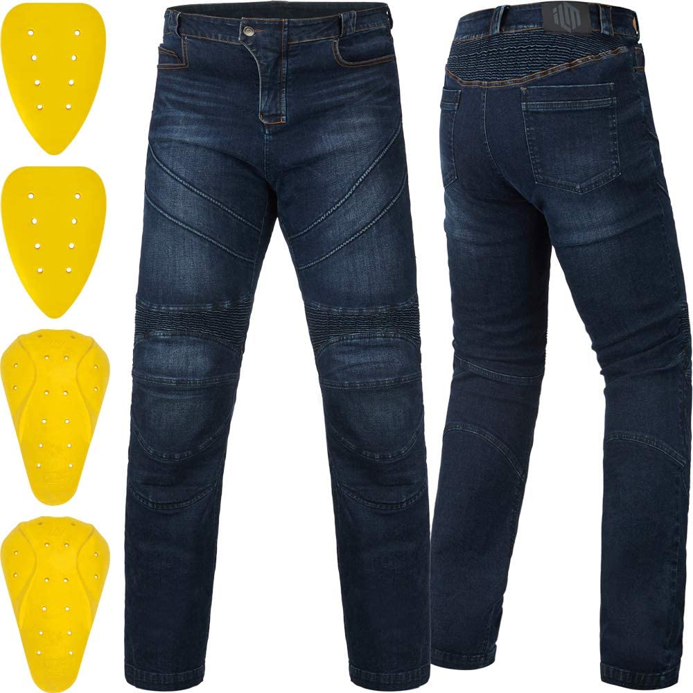 CYLZRCl Vaqueros Moto Hombres Pantalones Montar Moto Cintura Alta  Transpirables Verano Kevlar Actualizar Equipo Protección (Color : Blue,  Tamaño : XS) : : Coche y moto