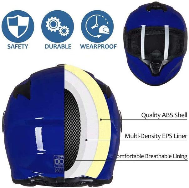 ILM Full Face Motorcycle Street Bike Helmet Model ST-06 - ILM