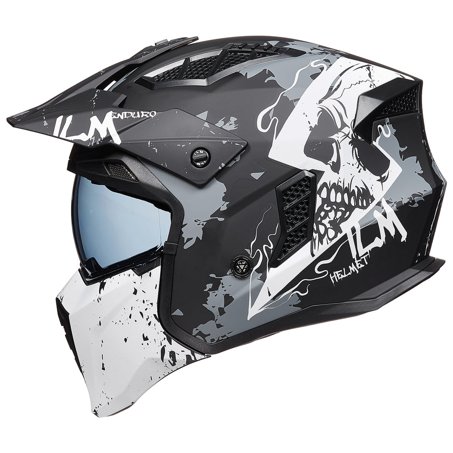 ILM Open Face Motorcycle 3/4 Half Helmet Model Z302