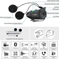 ILM Motorcycle 6 Rider Bluetooth Communication System with HD Camera